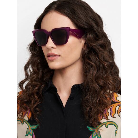 NEW!!! Etro ETRO0096/G/S 0FOWIR Women\'s Two-Tone Purple Square Authentic